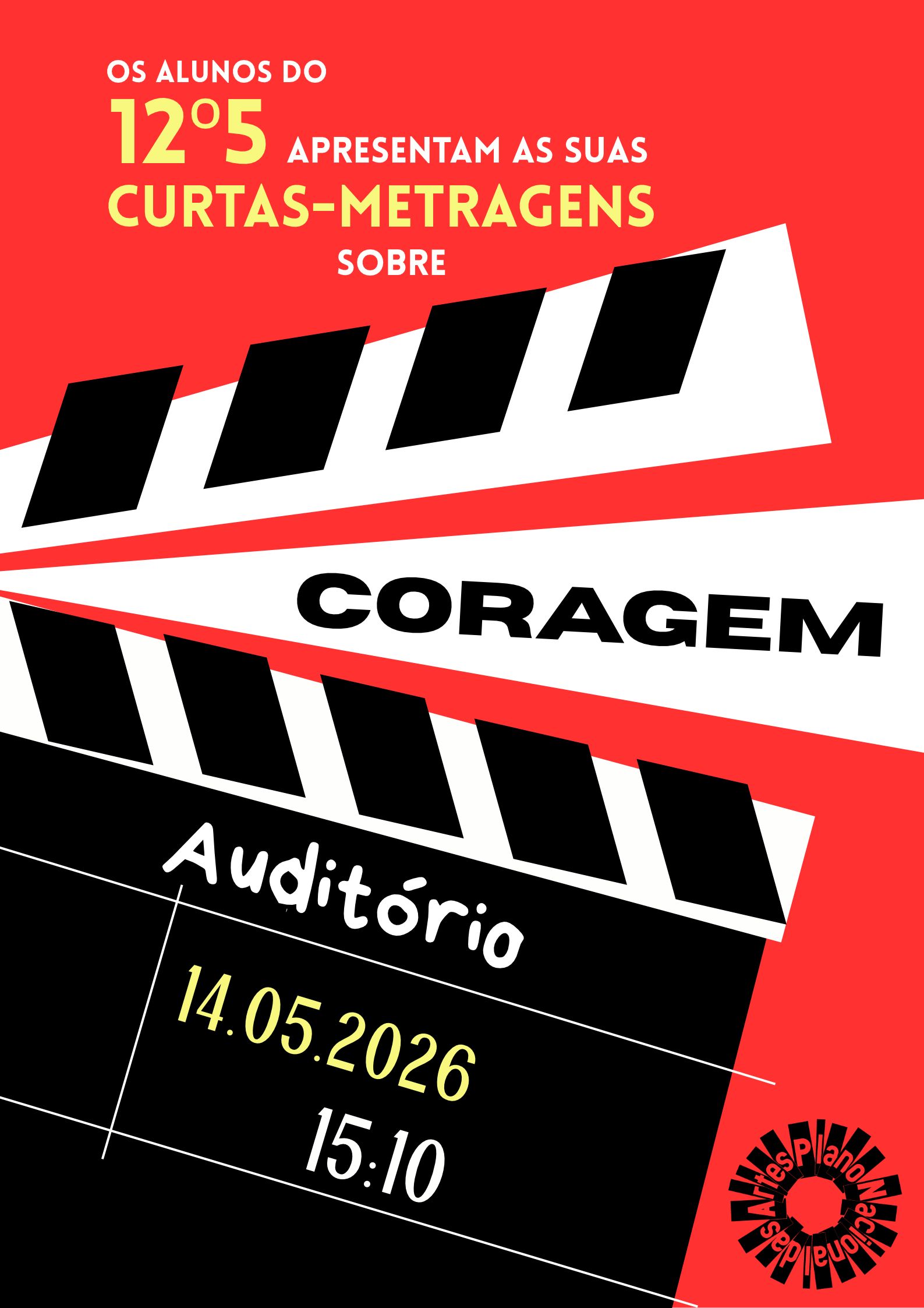 CORAGEM — Cartaz de divulgação de curtas-metragens escolares